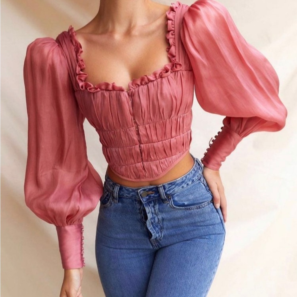House of Cb Palais pink corset top - Picture 2 of 7